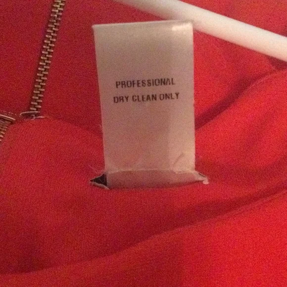 Cache Orange Peplum Dress, Size 2, with Belt - Picture 10 of 10